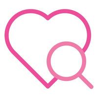 pink love icon for valentine day isolated on white background vector