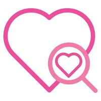 pink love icon for valentine day isolated on white background vector