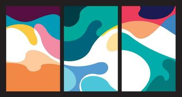 Vector Illustration of colorful liquid and fluid abstract for banner template