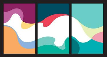 Vector Illustration of colorful liquid and fluid abstract for banner template