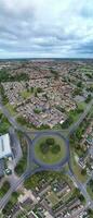 High Angle Panoramic View of North Luton City of England United Kingdom During Cloudy Sunset. October 4th, 2023 photo