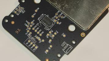 Hubsan Zino 2 Drone's Motherboard also Known as Main Core Board Part Number EA04058086-04 FEM. Luton, England UK. December 8th, 2023 photo