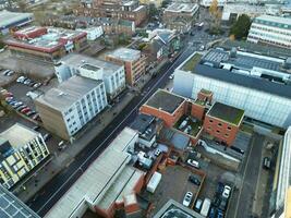 Beautiful High angle View of Central Luton City of England UK. December 1st, 2023 photo