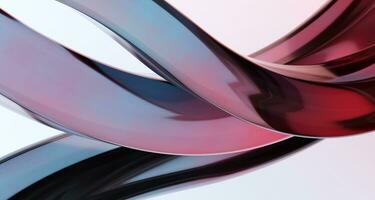 Abstract 3d shape iridescent holographic gradient colors. photo