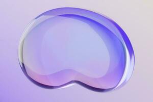 habla burbujas en iridiscente holográfico degradado colores antecedentes. 3d forma charla burbuja. foto