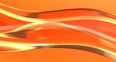 Luxury business background with orange waves. photo