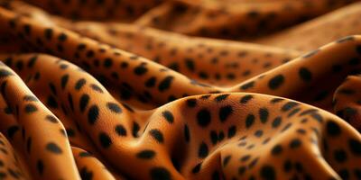 AI generated Leopard Fur Pattern Texture Background. Leopard Wool Fabric. Generative AI photo