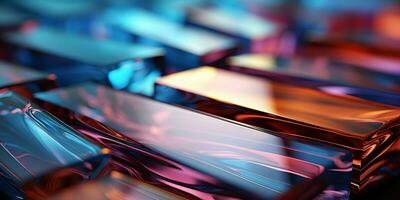 AI generated Abstract and Colorful Glass Background. Generative AI photo