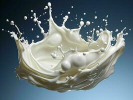 AI generated Fresh Milk Splash. Generative AI photo