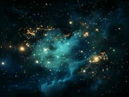 ai generado estrellado azul noche cielo. universo lleno con estrellas. generativo ai foto