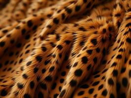 AI generated Leopard Fur Pattern Texture Background. Leopard Wool Fabric. Generative AI photo