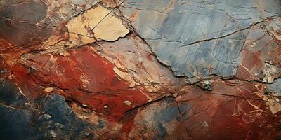 AI generated Red and Brown Rough Stone Texture Background. Rock Surface Background. Generative AI photo