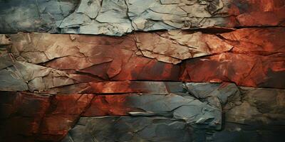 AI generated Red and Brown Rough Stone Texture Background. Rock Surface Background. Generative AI photo