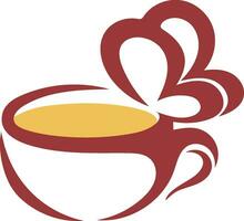café taza logo modelo en un moderno minimalista estilo vector