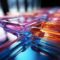 AI generated Abstract and Colorful Glass Background. Generative AI photo