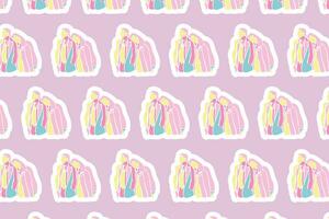Vector Valentine day seamless pattern background