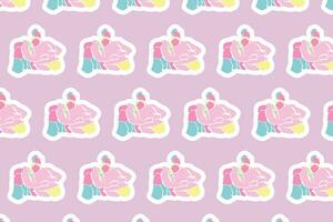 Vector Valentine day seamless pattern background