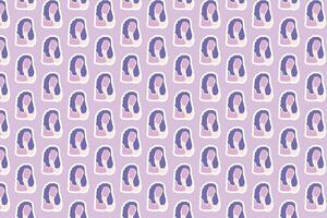 Vector Womens day element Seamless Pattern Background
