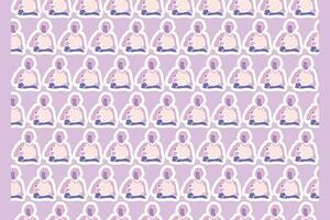 Vector Womens day element Seamless Pattern Background