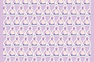 Vector Womens day element Seamless Pattern Background