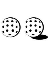 two black and white polka dot balls on a white background vector