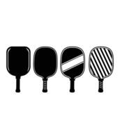 four paddles with different shapes and sizes vector