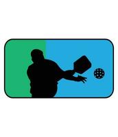 a man is throwing a pickleball in the air vector