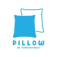 Simple Soft Pillow logo template design vector illustration