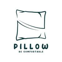 Simple Soft Pillow logo template design vector illustration