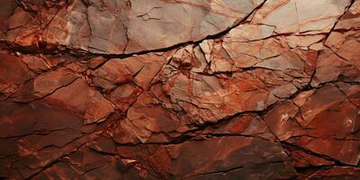 AI generated Red and Brown Rough Stone Texture Background. Rock Surface Background. Generative AI photo