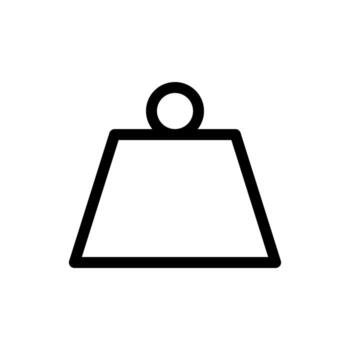 Weight icon in line style design isolated on white background. Editable stroke. vector