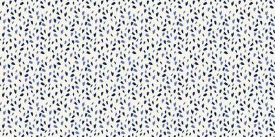 Seamless pattern with dark blue, black polka dot, random dots, spots, drops on a light background. Vector hand drawn sketch shape. Creative texture tiny, snowflakes, circles, leaflets printing.
