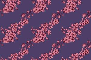 Intertwining  flowers monotone retro mood background. Artistic abstract vector hand drawn silhouettes blooming  floral seamless pattern. Template for design, textile, fashion, print, fabric
