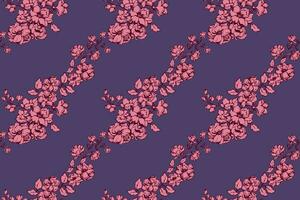 entrelazando flores monótono retro estado animico antecedentes. artístico resumen vector mano dibujado siluetas floreciente floral sin costura modelo. modelo para diseño, textil, moda, imprimir, tela