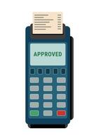 Payment terminal with receipt vector