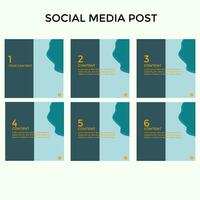 SET ABSTRACT SQUARE BACKGROUND WITH ORAGNIC SHAPES DESIGN PASTEL COLOR TEMPLATE GOOD FOR SOCIAL MEDIA POST, COVER, POSTER, BROCHURE vector