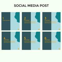 SET ABSTRACT SQUARE BACKGROUND WITH ORAGNIC SHAPES DESIGN PASTEL COLOR TEMPLATE GOOD FOR SOCIAL MEDIA POST, COVER, POSTER, BROCHURE vector