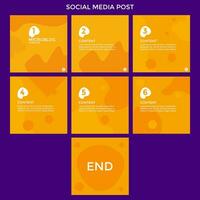 SET ABSTRACT SQUARE BACKGROUND WITH ORAGNIC SHAPES DESIGN PASTEL COLOR TEMPLATE GOOD FOR SOCIAL MEDIA POST, COVER, POSTER, BROCHURE vector