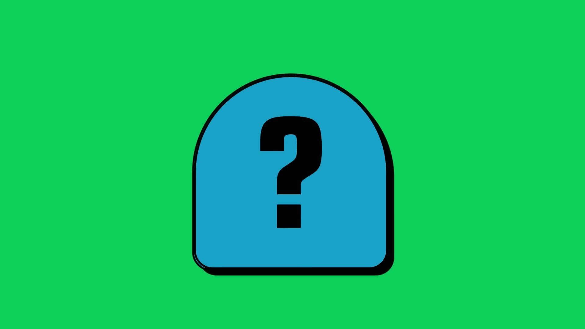 Animated question mark video with green screen or question mark motion