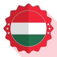 Hungary quality emblem, label, sign, button. Vector illustration.