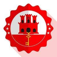 Gibraltar quality emblem, label, sign, button. Vector illustration.