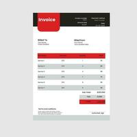 invoice template design vector