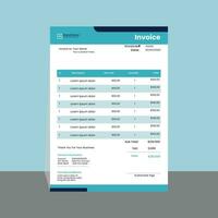 invoice template design vector