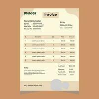 invoice template design vector