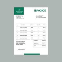 invoice template design vector