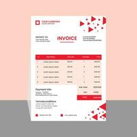 invoice template design vector