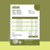 invoice template design vector