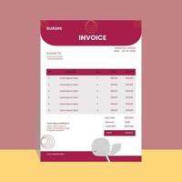 invoice template design vector