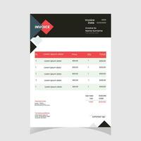 invoice template design vector