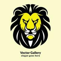 creative lion head logo design vector